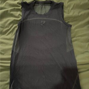 Black Sleeveless Gymshark Athletic Top